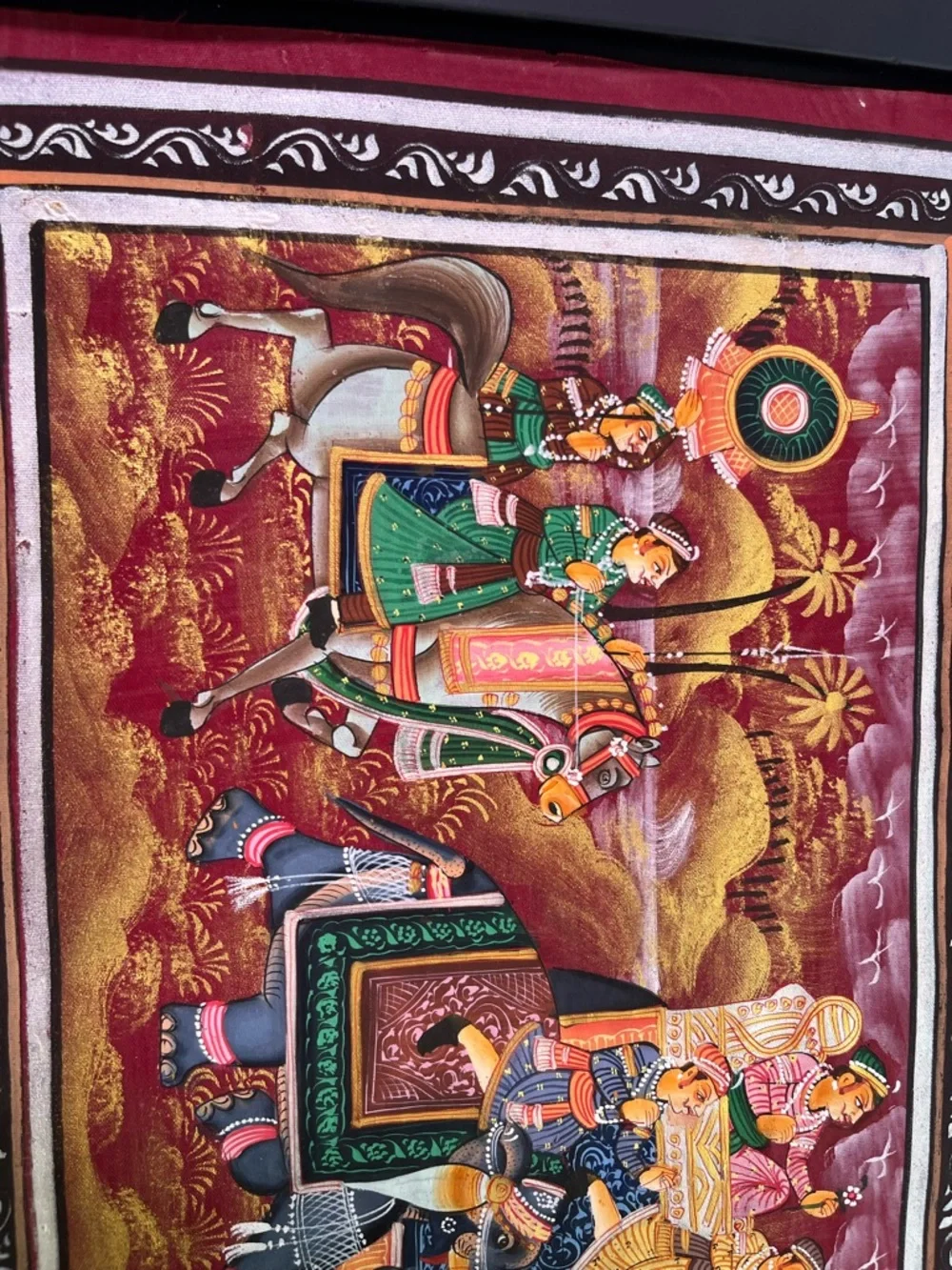 Traditional Indian Royal Procession Wall Art - Multicolor